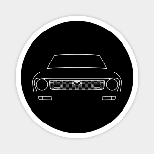 Datsun 120Y / B211 classic car white outline graphic Magnet